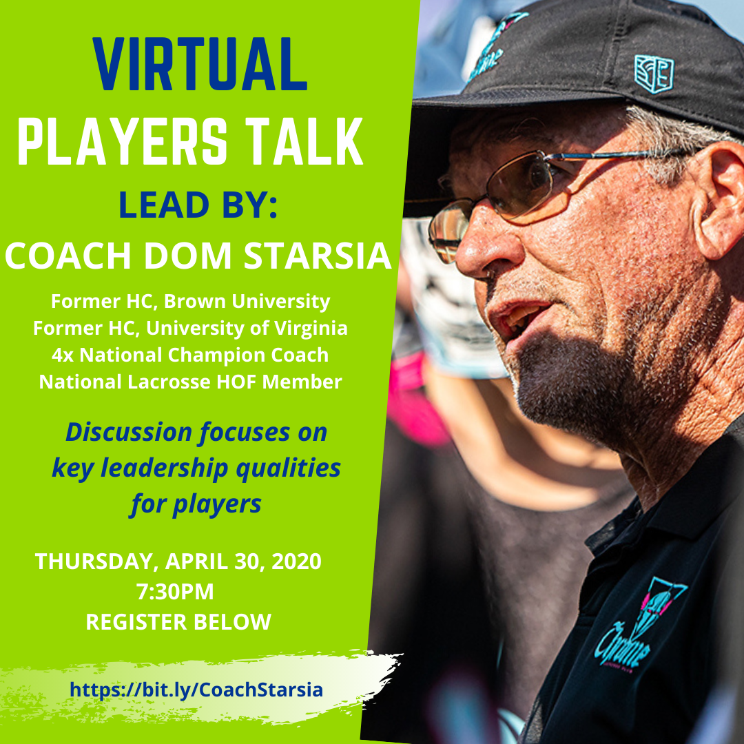 HEADstrong Lacrosse: Virtual Players Talk Lead By Coach Dom Starsia