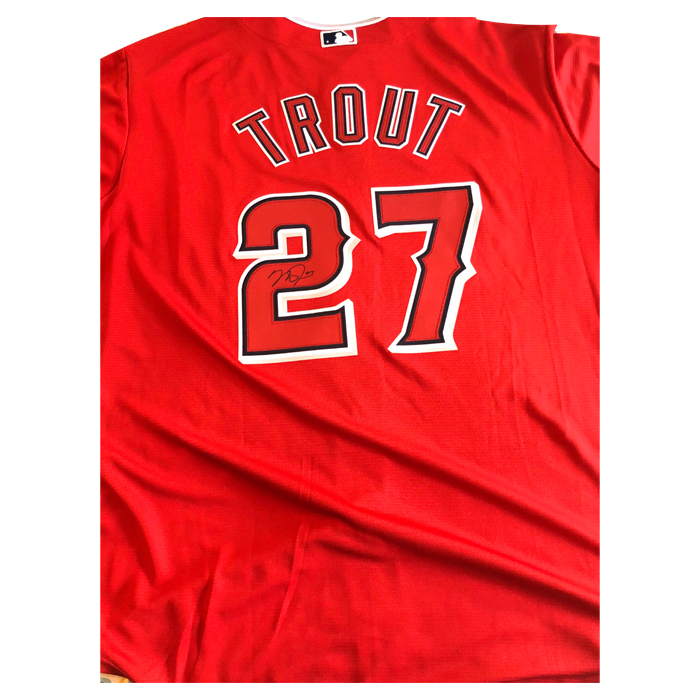 mike trout autographed jersey